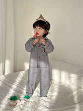將圖片載入圖庫檢視器 CJ260869TG-春秋季兒童純棉格子家居兩件套
