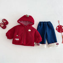 將圖片載入圖庫檢視器 ZDW5707SE-冬季可愛連帽中國風加厚棉服
