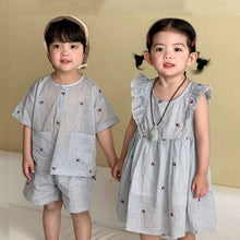 將圖片載入圖庫檢視器 XZ260896TG-夏季條紋兄妹套裝
