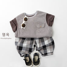 將圖片載入圖庫檢視器 26078PA-春夏｜格紋寬鬆｜哈倫長褲
