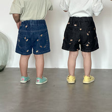 將圖片載入圖庫檢視器 XK260899PA-夏季刺繡牛仔五分短褲
