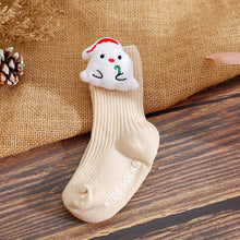 將圖片載入圖庫檢視器 026AC-INS聖誕系列嬰幼兒中筒防滑襪(三雙起批)
