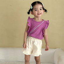 將圖片載入圖庫檢視器 XZ260983TG-夏季｜純棉花邊｜背心短褲套裝
