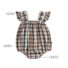 Load image into Gallery viewer, D25051LS-Summer Nordic style suspenders with small flying sleeves 
