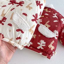 將圖片載入圖庫檢視器 ZDW5692SE-冬季滿版小馬印花加厚夾棉外套
