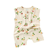 Load image into Gallery viewer, D24330LS-Summer thin Nordic style baby short-sleeved cotton crawling clothes 
