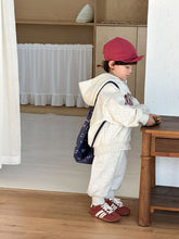 將圖片載入圖庫檢視器 CZ260863TG-春秋季復古字母連帽休閒兩件套
