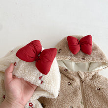 Load image into Gallery viewer, ZDW5272SE-冬季加厚蝴蝶結小花刺繡棉服外套
