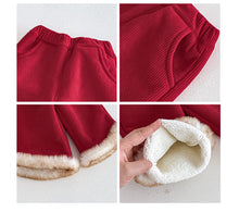 將圖片載入圖庫檢視器 ZDK5703PA-冬季復古拜年毛毛加絨休閒長褲
