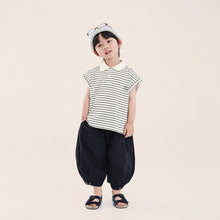 將圖片載入圖庫檢視器 S089SE-夏日條紋POLO無袖上衣
