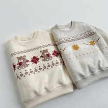 將圖片載入圖庫檢視器 625350SE-秋季韓版聖誕寬鬆圓領百搭長袖上衣
