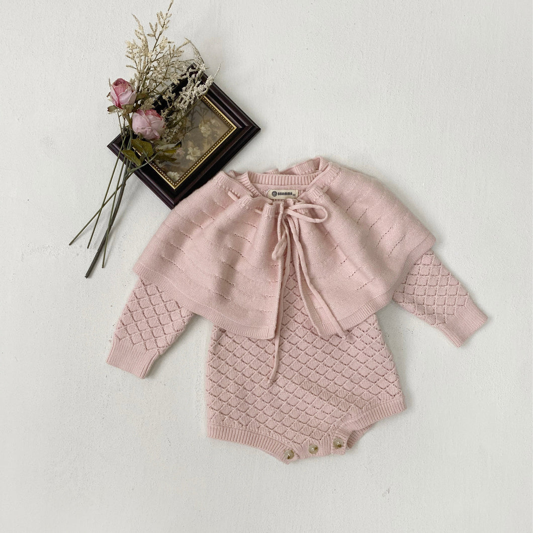 MY9402LS- Autumn and winter detachable shawl + hollow knitted bodysuit 