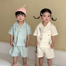 將圖片載入圖庫檢視器 XZ260871TG-夏季純棉襯衫兄妹套裝
