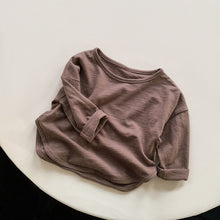 將圖片載入圖庫檢視器 2153SE-秋季韓版百搭素色竹節棉長袖T恤
