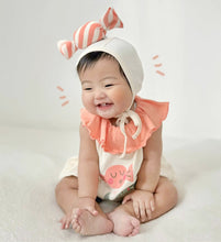 Load image into Gallery viewer, 51410LS-Summer Korean Candy Print Style Bodysuit Set + Hat 
