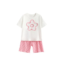 將圖片載入圖庫檢視器 111018TG-夏季女童圓領短袖套裝
