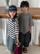 Load image into Gallery viewer, 25X52SE-夏季｜條紋落肩｜短袖上衣
