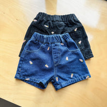 將圖片載入圖庫檢視器 XK260899PA-夏季刺繡牛仔五分短褲
