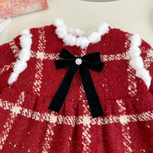 將圖片載入圖庫檢視器 H10675DS-冬季小香風公主洋裝｜女童加絨拜年裙
