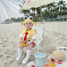 將圖片載入圖庫檢視器 8161LS-萬聖節卡通造型爬服+帽子+漢堡包包三件套
