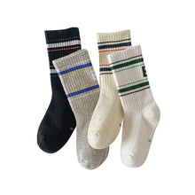 Load image into Gallery viewer, CW10AC-Simple letter thin children&#39;s sports socks (3 pairs)
