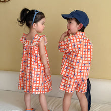 將圖片載入圖庫檢視器 XQ260990TG-夏季｜海邊度假｜兄妹套裝
