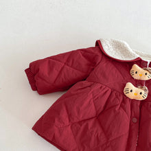 將圖片載入圖庫檢視器 ZDW5702SE-冬季小貓中國風加厚棉外套
