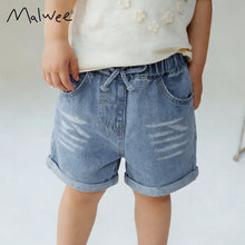 將圖片載入圖庫檢視器 112014PA-夏季女童牛仔短褲
