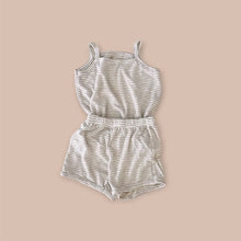 Load image into Gallery viewer, Y8531TG-Summer boys and girls pure cotton retro striped camisole + shorts set 
