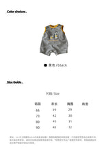 將圖片載入圖庫檢視器 629101LS-夏季｜撞色領條紋｜男童刺蝟短袖連身服

