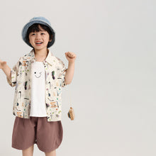 Load image into Gallery viewer, S129SE-夏日滿印純棉短袖襯衫
