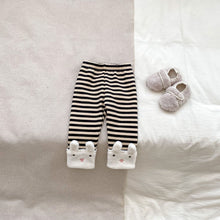 Load image into Gallery viewer, H10292TG-冬季卡通連帽加絨上衣&amp;條紋褲
