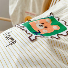 將圖片載入圖庫檢視器 2402281LS-夏季韓版卡通條紋短爬服
