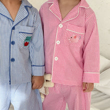 將圖片載入圖庫檢視器 CJ260869TG-春秋季兒童純棉格子家居兩件套
