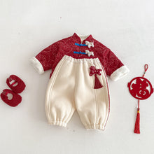 將圖片載入圖庫檢視器 ZDK5705PA-冬季喜慶中國風小馬配飾加絨長褲
