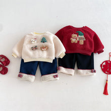 將圖片載入圖庫檢視器 ZDK5708PA-冬季超萌蝴蝶結加絨牛仔長褲
