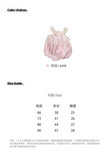 將圖片載入圖庫檢視器 629262LS-夏季｜甜美花邊無袖｜女童吊帶連身哈衣
