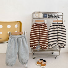 Load image into Gallery viewer, H10658PA-冬季加絨加厚條紋衛褲
