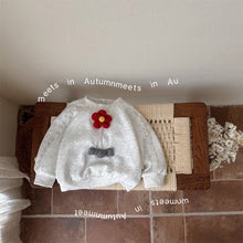 Load image into Gallery viewer, 2534007TG-秋季韓版嬰幼兒小花蕾絲長袖花邊棉質上衣長褲兩件套
