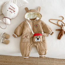 將圖片載入圖庫檢視器 ZDL5067LS-冬季小狗連身衣｜夾棉連帽爬服
