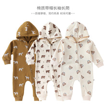 Load image into Gallery viewer, D25231LS-秋季長袖連帽拉鍊爬服

