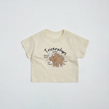Load image into Gallery viewer, 51411SE-Summer Korean version of children&#39;s dinosaur print short-sleeved top 
