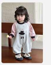 Load image into Gallery viewer, 2532110LS-秋季韓版嬰幼兒可愛拼接長袖連體爬服
