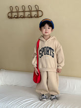 Load image into Gallery viewer, DZ250589TG-秋冬季韓版加絨連帽運動休閒兩件套裝

