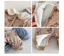 Load image into Gallery viewer, ZDL5200LS-冬季加絨毛毛領卡通連體衣
