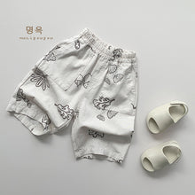將圖片載入圖庫檢視器 88093PA-夏季棉麻印花休閒七分褲
