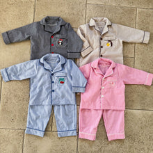 將圖片載入圖庫檢視器 CJ260869TG-春秋季兒童純棉格子家居兩件套
