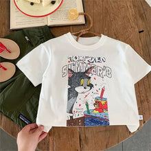 Load image into Gallery viewer, 71414SE-夏季純棉兒童短袖薄款休閒透氣半袖上衣
