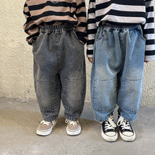 Load image into Gallery viewer, Q83102PA- Spring and Autumn Korean version of loose soft denim casual patch trousers 
