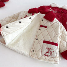 將圖片載入圖庫檢視器 ZDW5663SE-冬季刺繡年年有魚加絨棉外套
